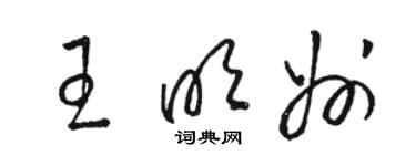 駱恆光王明州草書個性簽名怎么寫