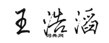 駱恆光王浩滔行書個性簽名怎么寫