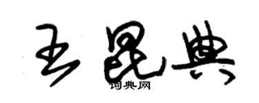 朱錫榮王昆典草書個性簽名怎么寫