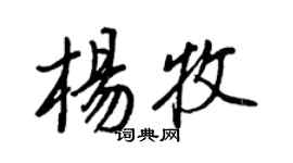 王正良楊牧行書個性簽名怎么寫