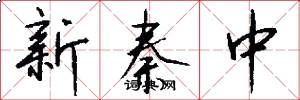 新秦中怎么寫好看