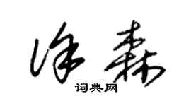 朱錫榮徐森草書個性簽名怎么寫