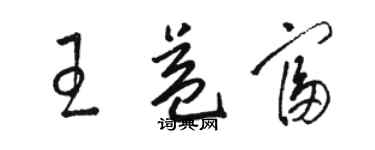 駱恆光王益富草書個性簽名怎么寫