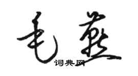 駱恆光毛燕草書個性簽名怎么寫