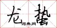 段相林龍蟄行書怎么寫
