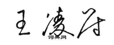 駱恆光王凌尉草書個性簽名怎么寫