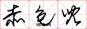 朱錫榮赤包兒草書怎么寫