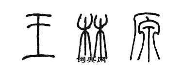 陳墨王林原篆書個性簽名怎么寫