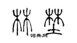 陳聲遠林野篆書個性簽名怎么寫