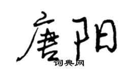 曾慶福唐陽行書個性簽名怎么寫