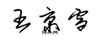朱錫榮王京雪草書個性簽名怎么寫