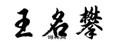 胡問遂王名攀行書個性簽名怎么寫