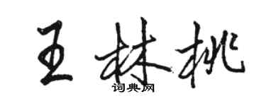 駱恆光王林桃行書個性簽名怎么寫