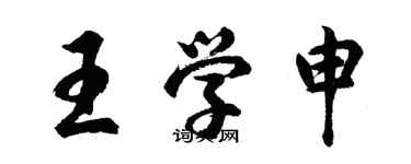 胡問遂王學申行書個性簽名怎么寫