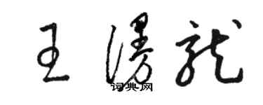 駱恆光王漫龍草書個性簽名怎么寫