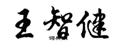 胡問遂王智健行書個性簽名怎么寫