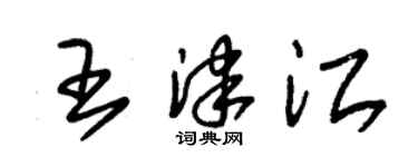 朱錫榮王津江草書個性簽名怎么寫