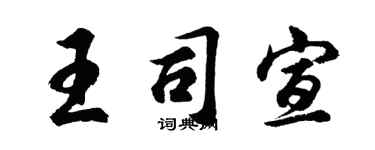 胡問遂王司宣行書個性簽名怎么寫