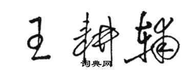 駱恆光王耕輔草書個性簽名怎么寫