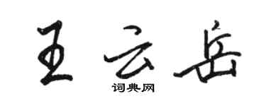 駱恆光王雲岳行書個性簽名怎么寫