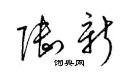 梁錦英陸新草書個性簽名怎么寫