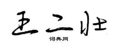 曾慶福王二壯草書個性簽名怎么寫