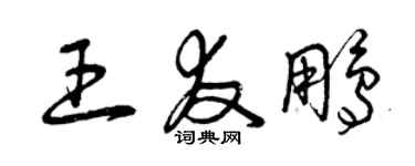 曾慶福王友鵬草書個性簽名怎么寫