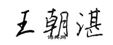 王正良王朝湛行書個性簽名怎么寫