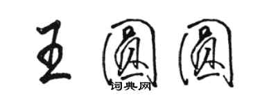 駱恆光王圓圓行書個性簽名怎么寫