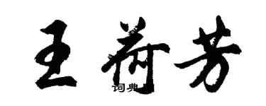 胡問遂王荷芳行書個性簽名怎么寫