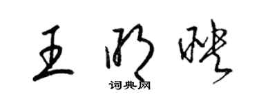 梁錦英王明映草書個性簽名怎么寫