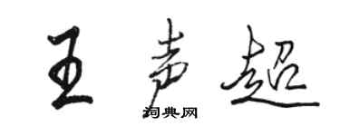 駱恆光王聲超行書個性簽名怎么寫