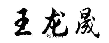胡問遂王龍晟行書個性簽名怎么寫