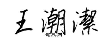 王正良王潮潔行書個性簽名怎么寫