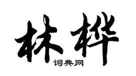 胡問遂林樺行書個性簽名怎么寫