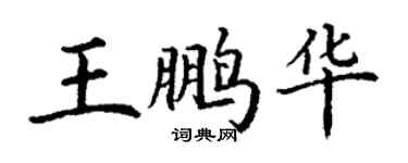 丁謙王鵬華楷書個性簽名怎么寫
