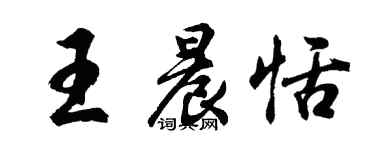 胡問遂王晨恬行書個性簽名怎么寫