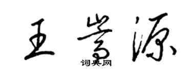 梁錦英王嵩源草書個性簽名怎么寫