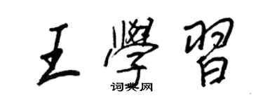王正良王學習行書個性簽名怎么寫
