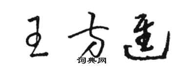 駱恆光王方進草書個性簽名怎么寫