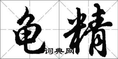 胡問遂龜精行書怎么寫