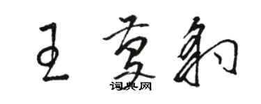 駱恆光王慶豹草書個性簽名怎么寫