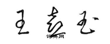 駱恆光王喜玉草書個性簽名怎么寫