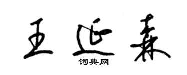 梁錦英王延森草書個性簽名怎么寫