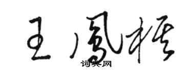 駱恆光王鳳棋草書個性簽名怎么寫