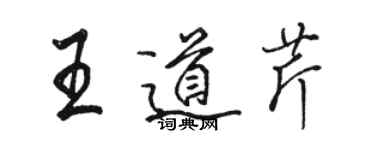 駱恆光王道芹行書個性簽名怎么寫