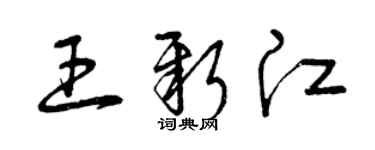 曾慶福王新江草書個性簽名怎么寫