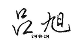 駱恆光呂旭行書個性簽名怎么寫