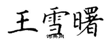 丁謙王雪曙楷書個性簽名怎么寫