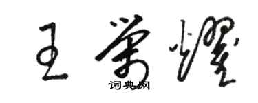 駱恆光王榮耀草書個性簽名怎么寫